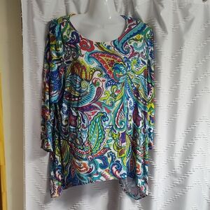 Ruby Rd. Multicolor Paisley Scoop-Neck Tunic